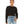 Black cropped top crew. Front view.