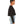 Black cropped top crew. Side view.