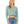 Dusty Blue cropped top crew. Front view.