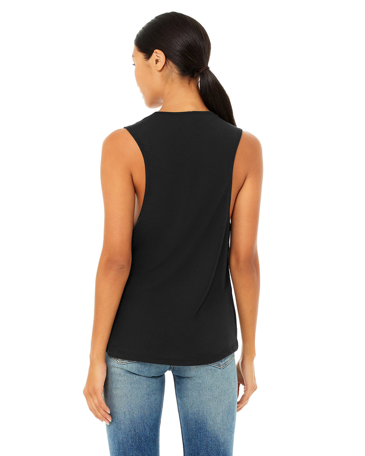 Black; back view.