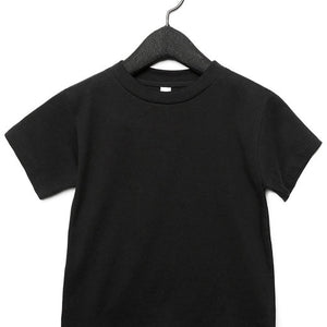 Black bella canvas toddler jersey short sleeve t-shirt