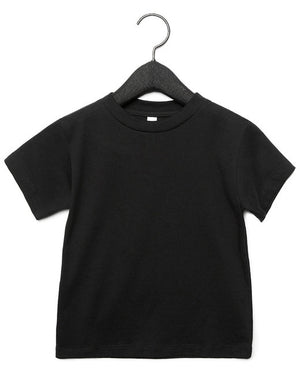 Black bella canvas toddler jersey short sleeve t-shirt
