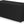 Black fitted tablecloth, view from corner.