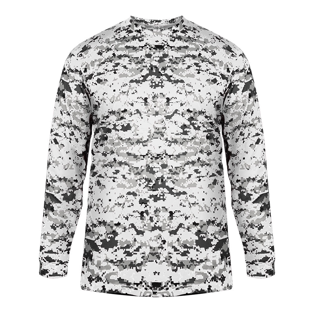 White alleson digital camo long sleeve shirt youth