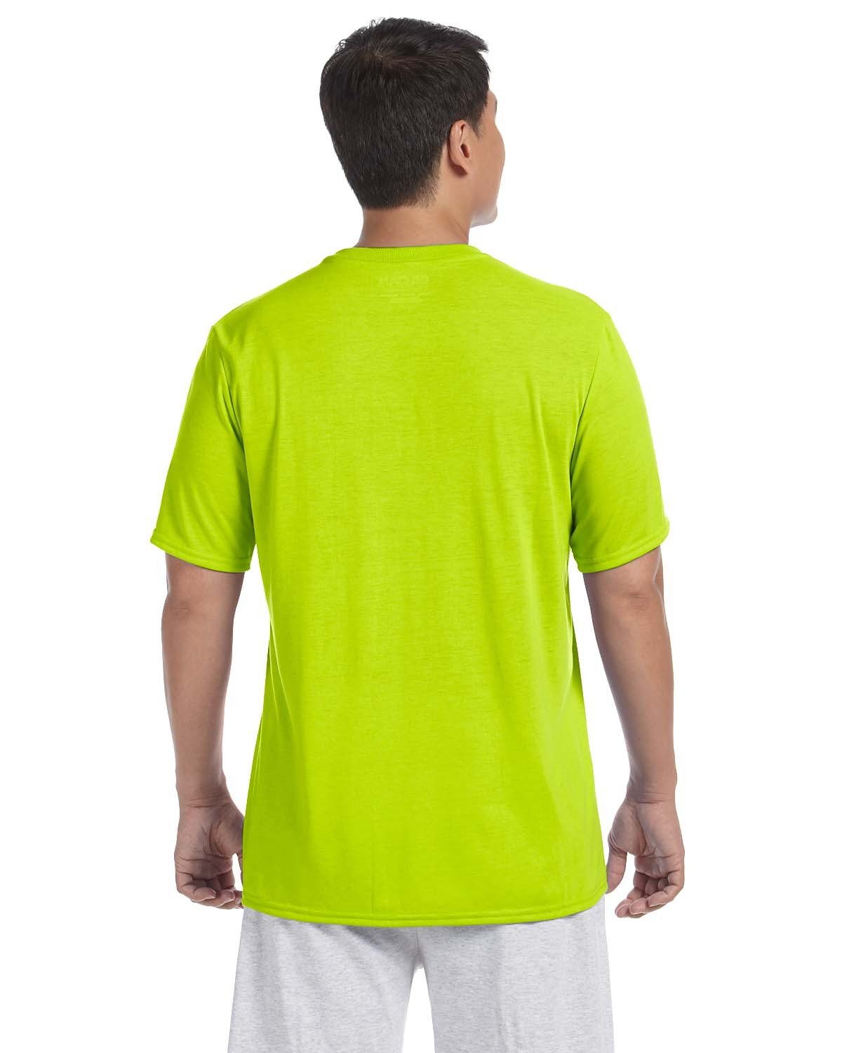 Safety green performance t-shirt back side
