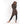 Light Hooded Diagonal Cut Sweater Brown