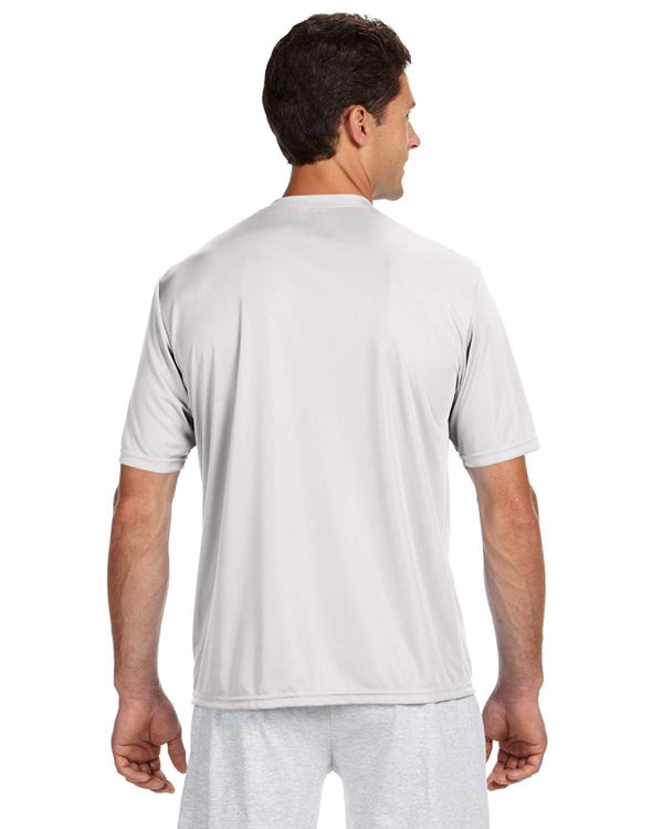 White t-shirt, back view