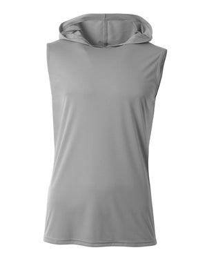 Silver hoodie Front view.