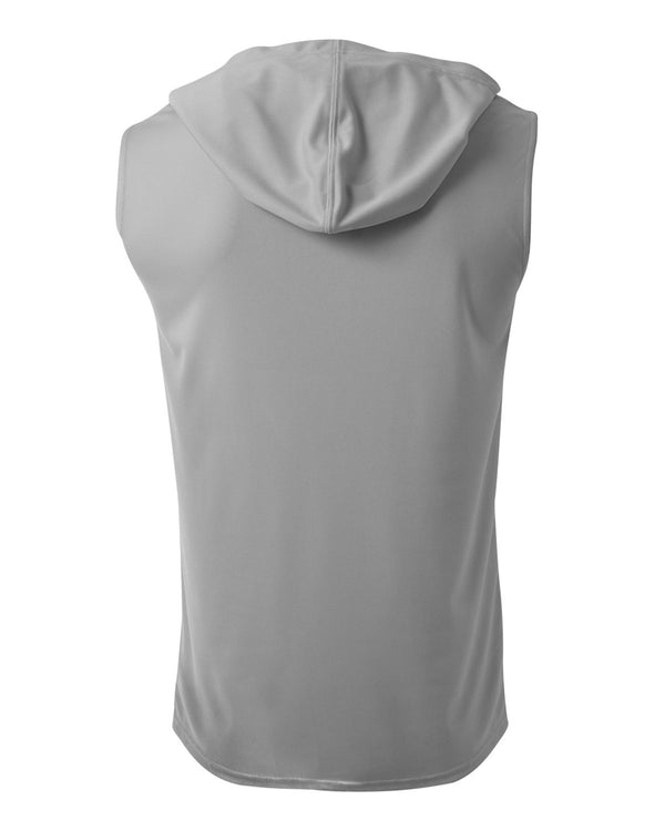 Silver hoodie Back view.
