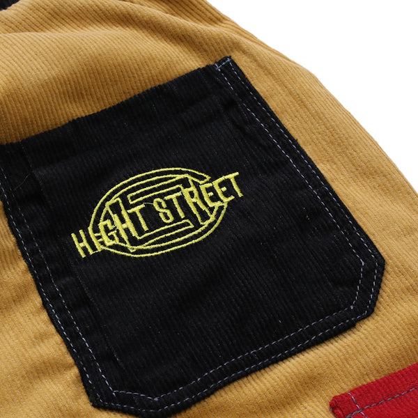 Drawstring Corduroy Patchwork Colorful Fashion Cargo Pants